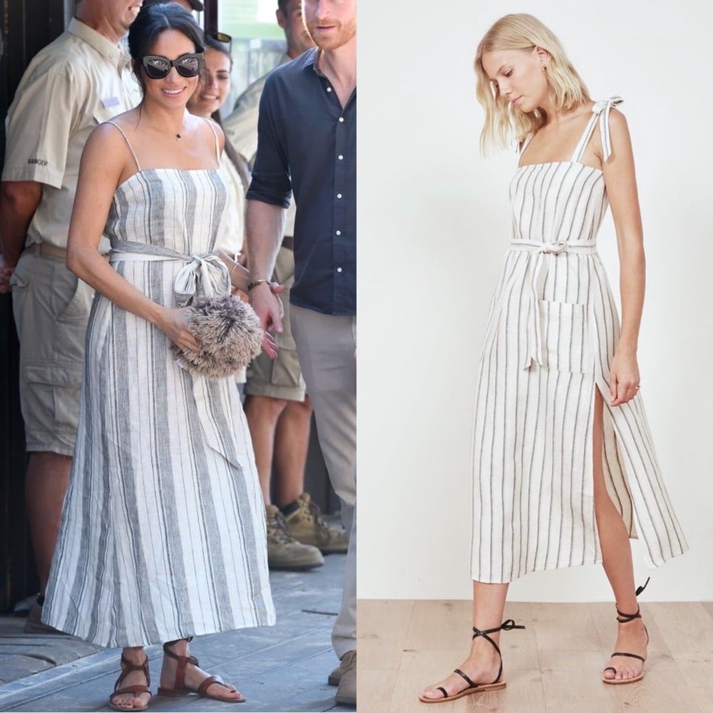 Reformation Elliot dress, similar to Reformation Pineapple ASO Meghan Markle
